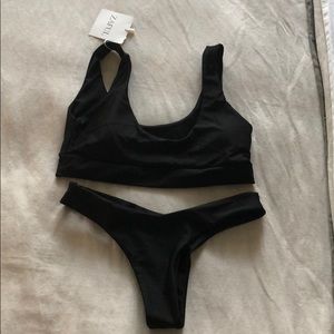 Black Thong Bikini (RUNS SMALL)